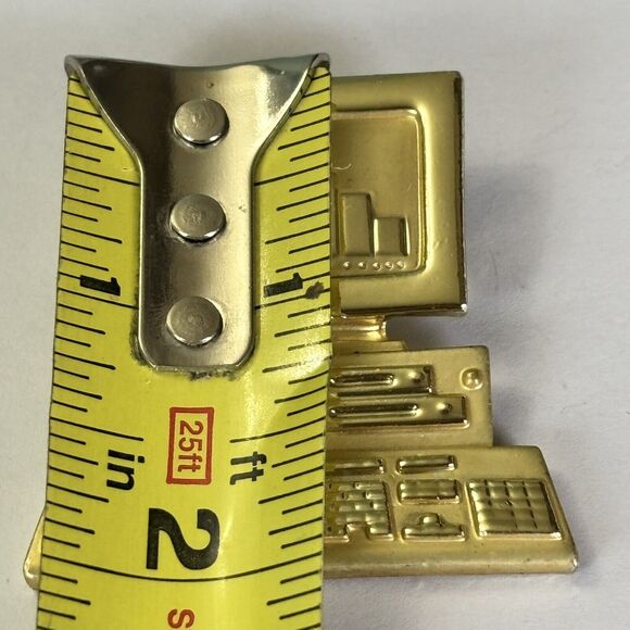Vintage AJC Home Computer PC Figural Gold Tone  Brooch 2 inches - Picture 5 of 5